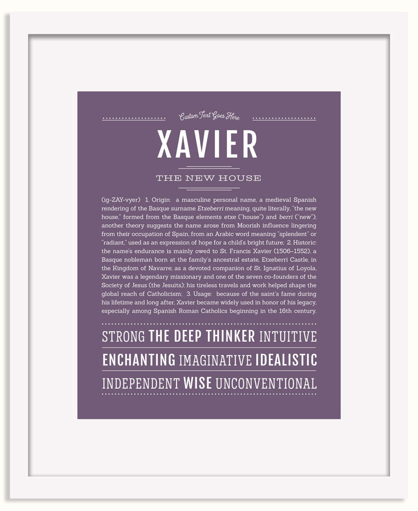 Frame Options | Deep Purple | White Frame, Matted
