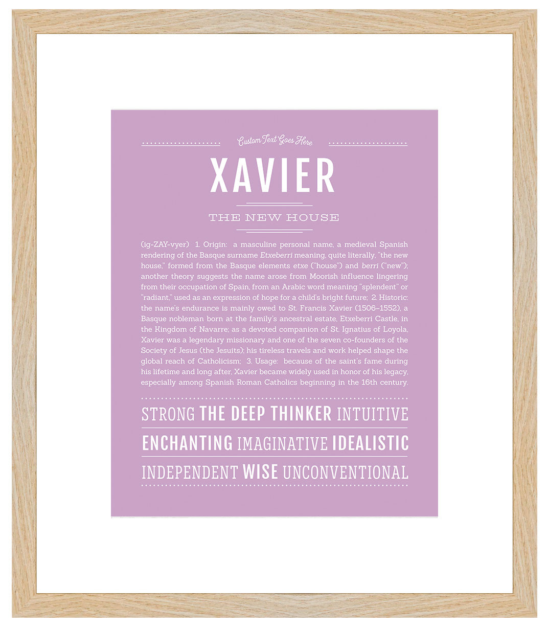 Frame Options | Lilac | Maple Frame, Matted