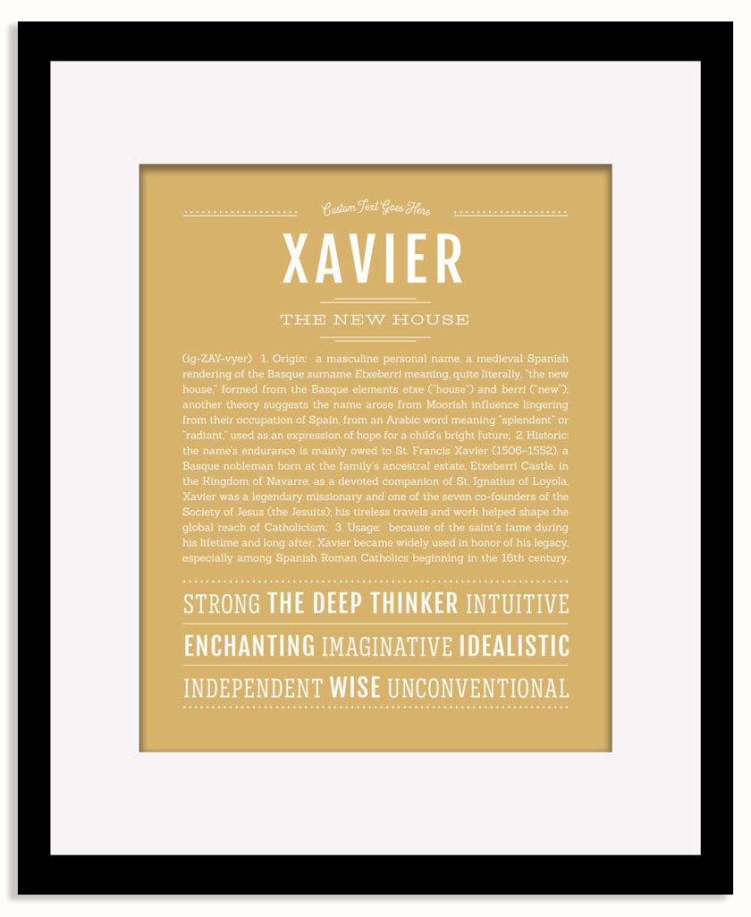 Frame Options | Matte Gold | Black Frame, Matted