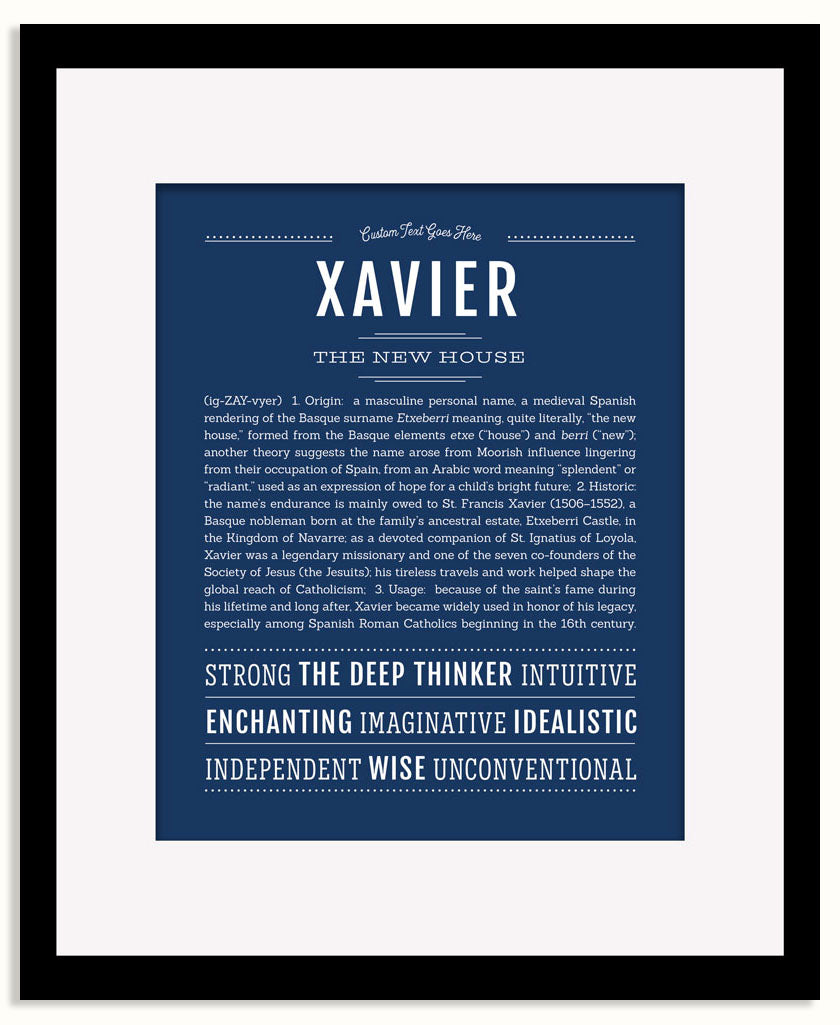 Frame Options | Midnight Blue | Black Frame, Matted