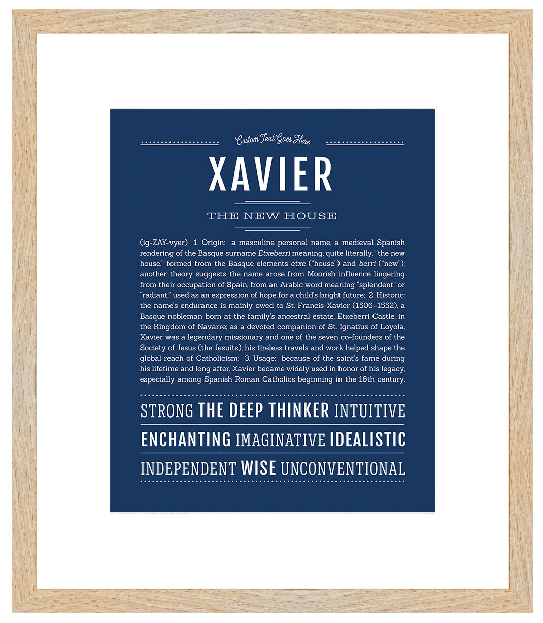 Frame Options | Midnight Blue | Maple Frame, Matted