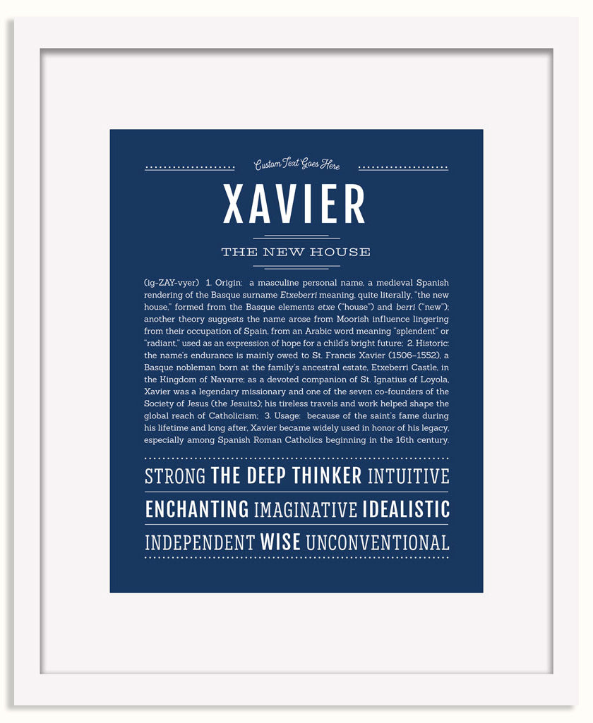 Frame Options | Midnight Blue | White Frame, Matted