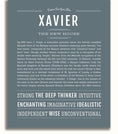 Xavier Personalized Name Meaning Art Prints – Name Stories