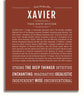 Xavier Personalized Name Meaning Art Prints – Name Stories