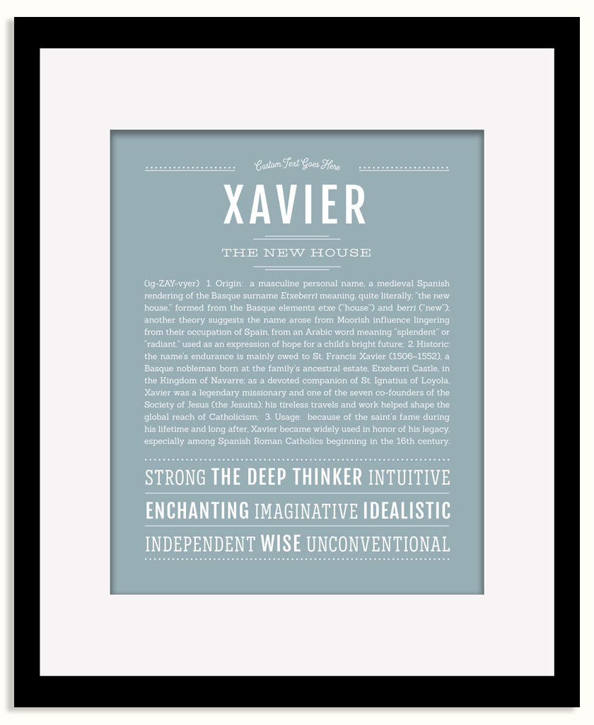 Frame Options | Powder Blue | Black Frame, Matted