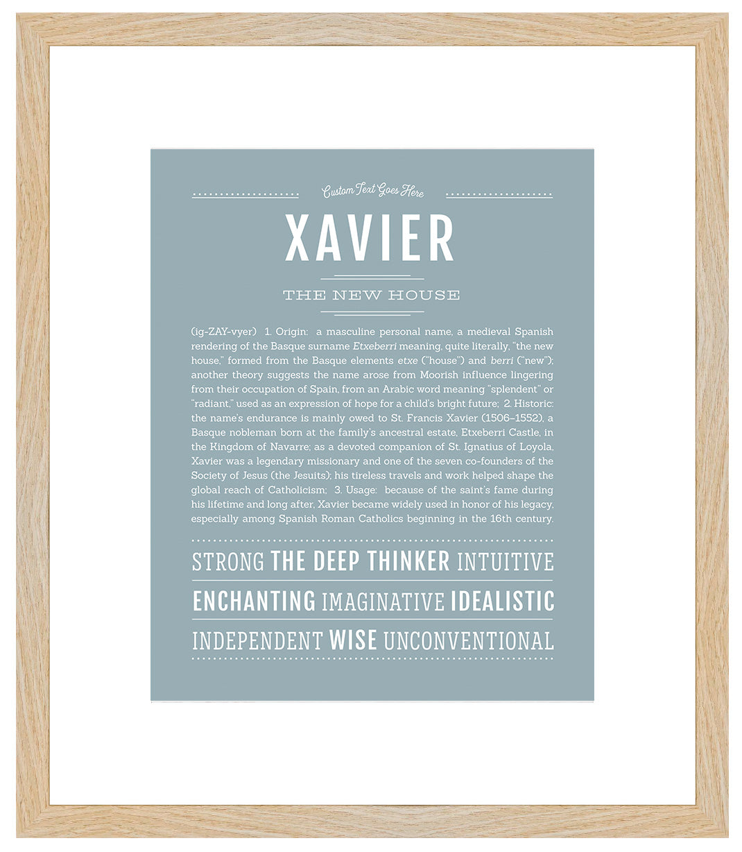 Frame Options | Powder Blue | Maple Frame, Matted