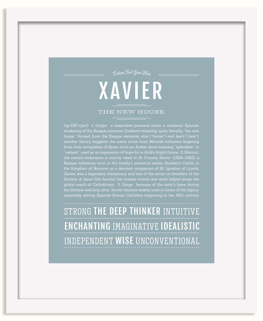 Frame Options | Powder Blue | White Frame, Matted