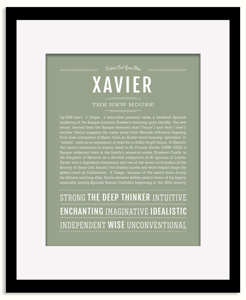 Frame Options | Sage | Black Frame, Matted