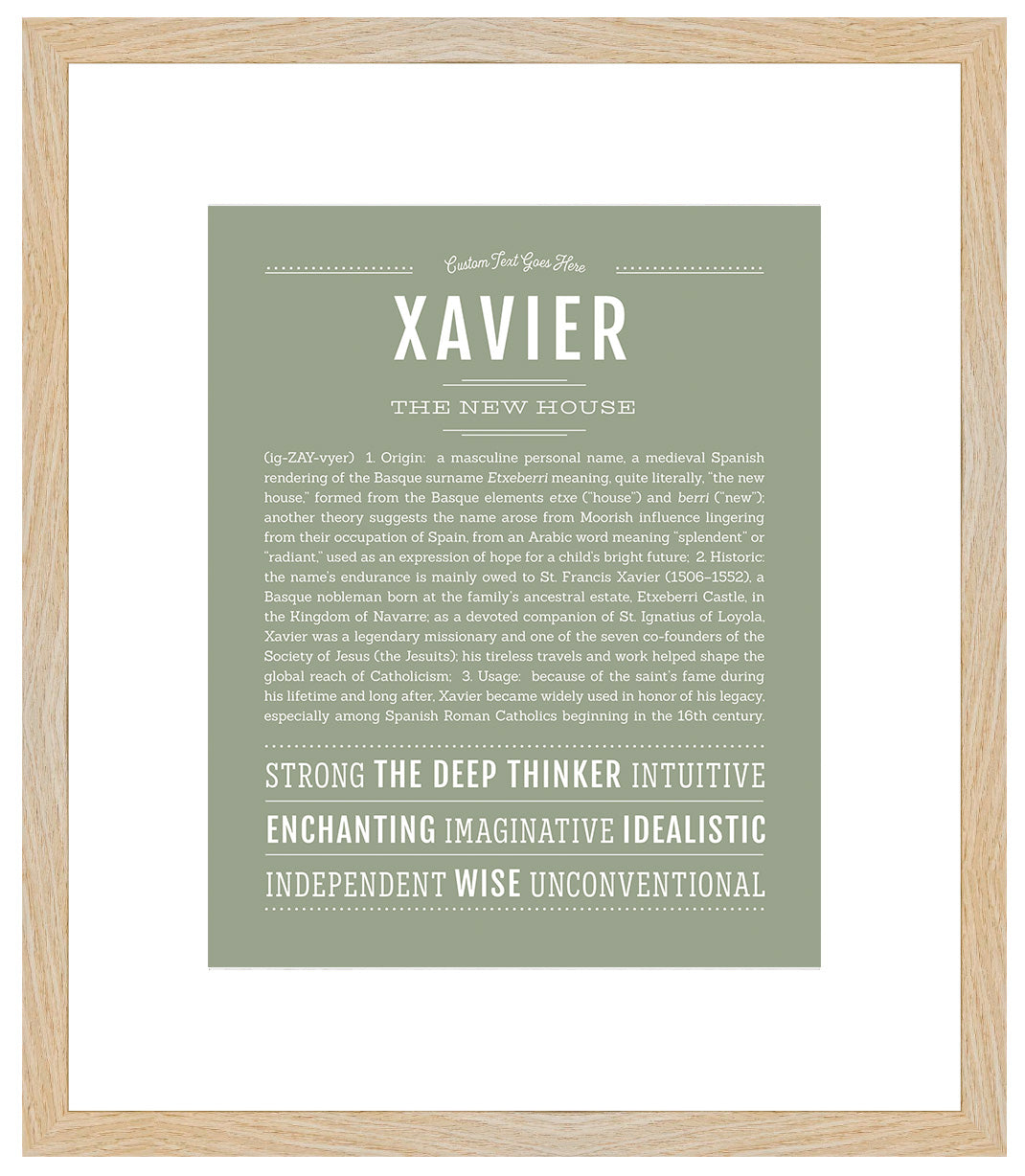 Frame Options | Sage | Maple Frame, Matted