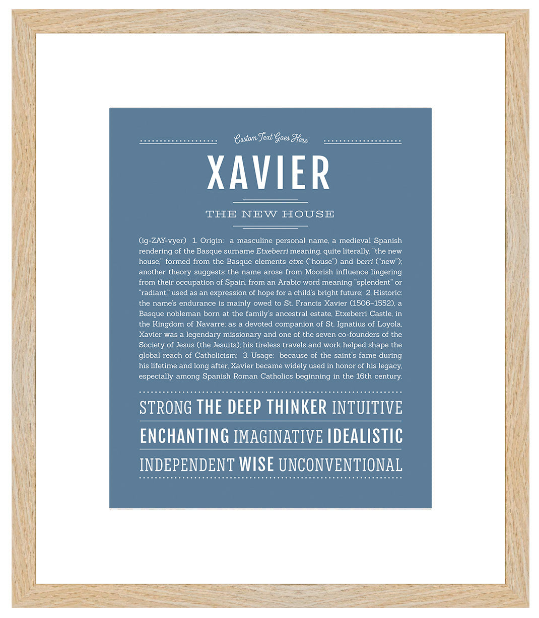 Frame Options | Steele Blue | Maple Frame, Matted