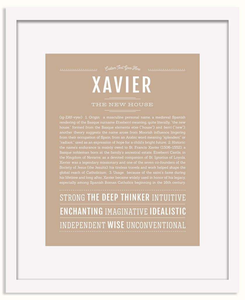 Frame Options | Tan | White Frame, Matted