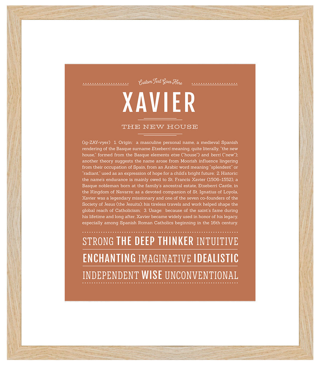 Frame Options | Terra Cotta | Maple Frame, Matted
