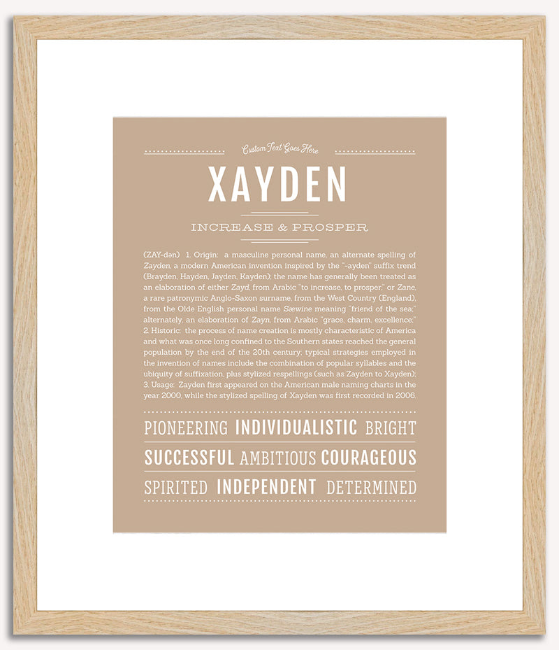 Xayden | Name Art Print