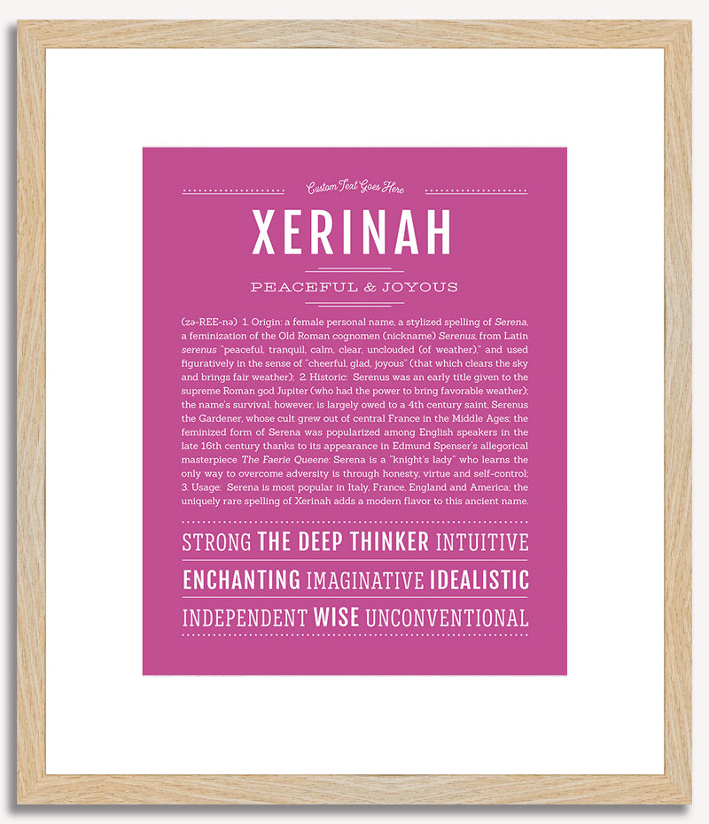 Xerinah | Name Art Print