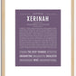 Xerinah | Name Art Print