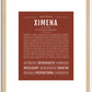 Ximena | Name Art Print