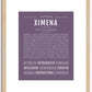 Ximena | Name Art Print