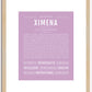 Ximena | Name Art Print