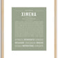 Ximena | Name Art Print