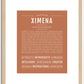 Ximena | Name Art Print