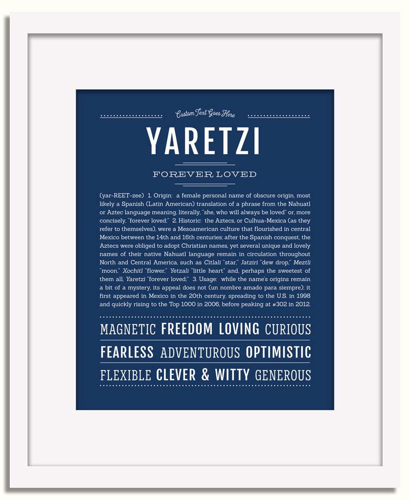 Yaretzi Personalized Name Meaning Art Prints – Name Stories