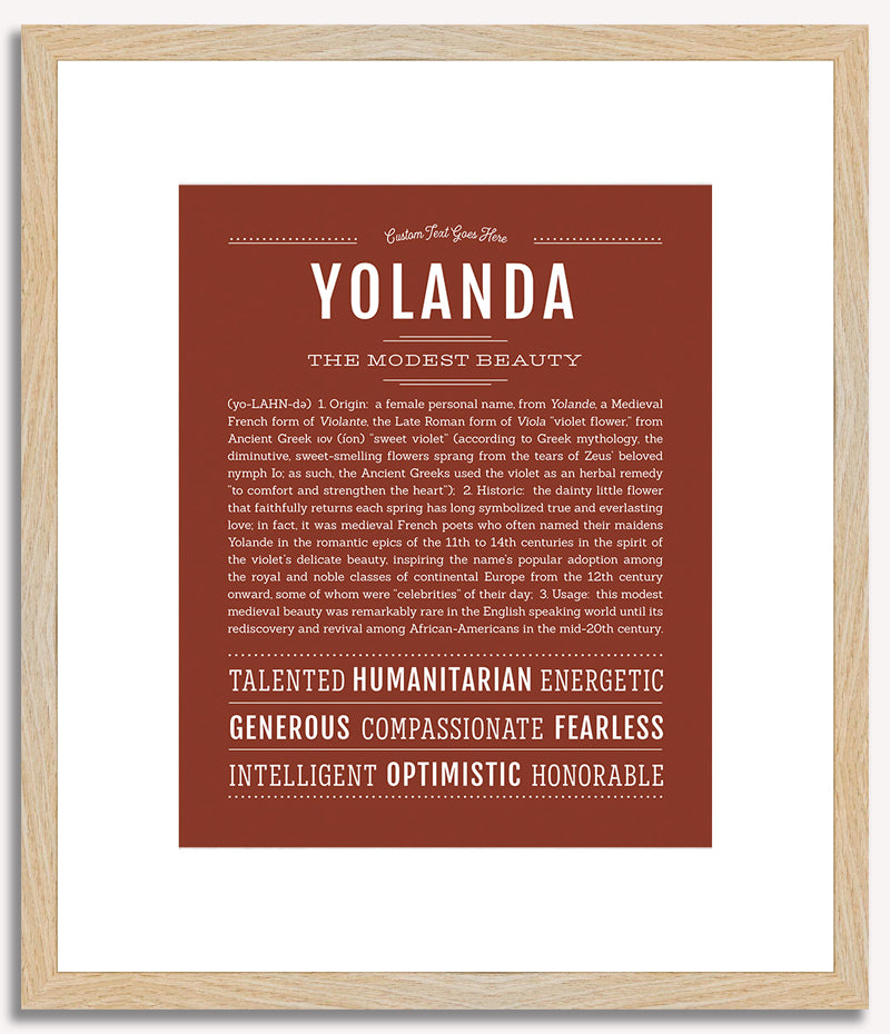 Yolanda | Name Art Print