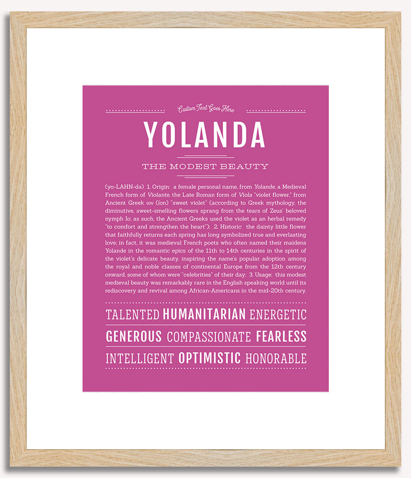 Yolanda | Name Art Print