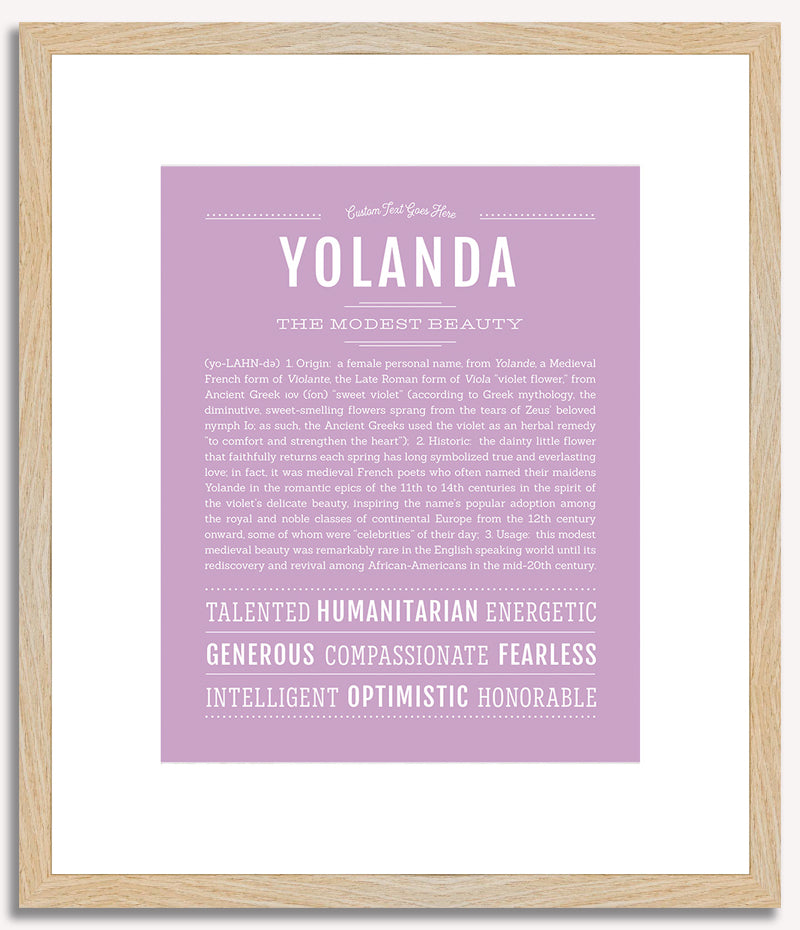 Yolanda | Name Art Print