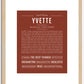 Yvette | Name Art Print