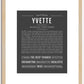 Yvette | Name Art Print