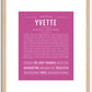 Yvette | Name Art Print