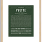 Yvette | Name Art Print