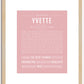 Yvette | Name Art Print