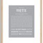 Yvette | Name Art Print