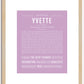 Yvette | Name Art Print