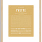 Yvette | Name Art Print