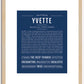 Yvette | Name Art Print