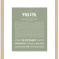 Yvette | Name Art Print