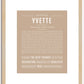 Yvette | Name Art Print