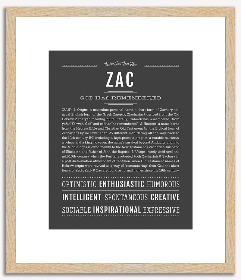 Zac | Name Art Print