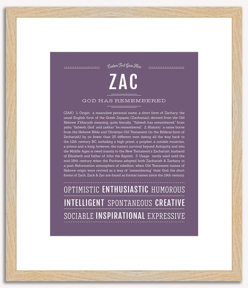 Zac | Name Art Print