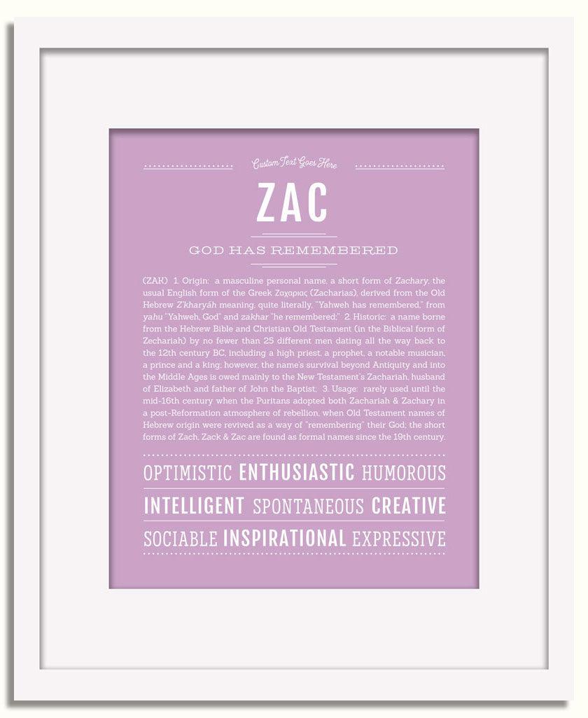 Frame Options | Lilac | White Frame, Matted