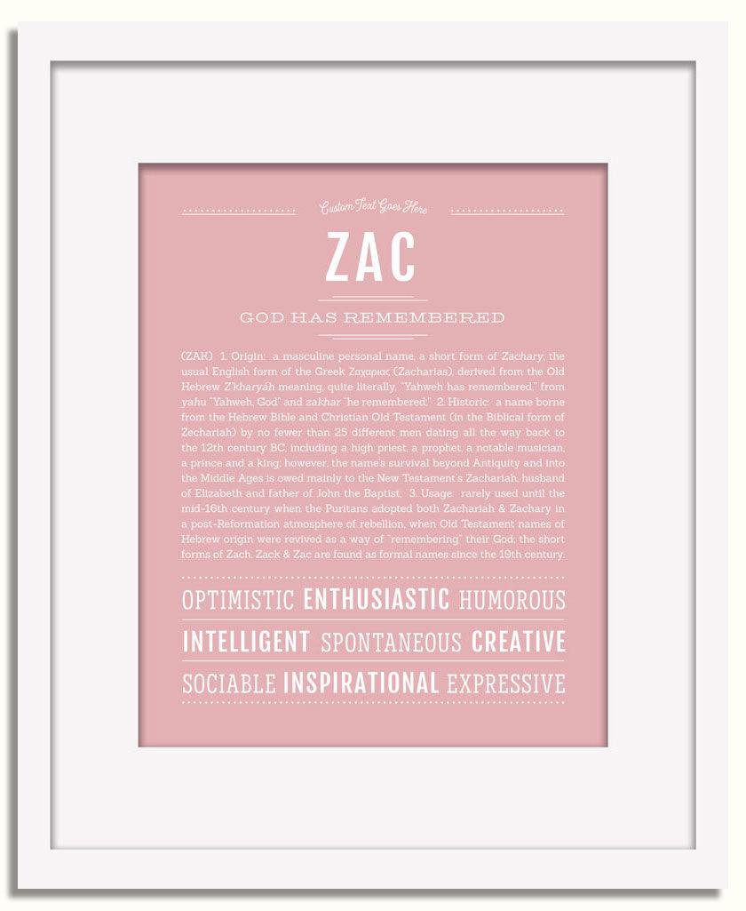 Frame Options | Dusty Rose | White Frame, Matted