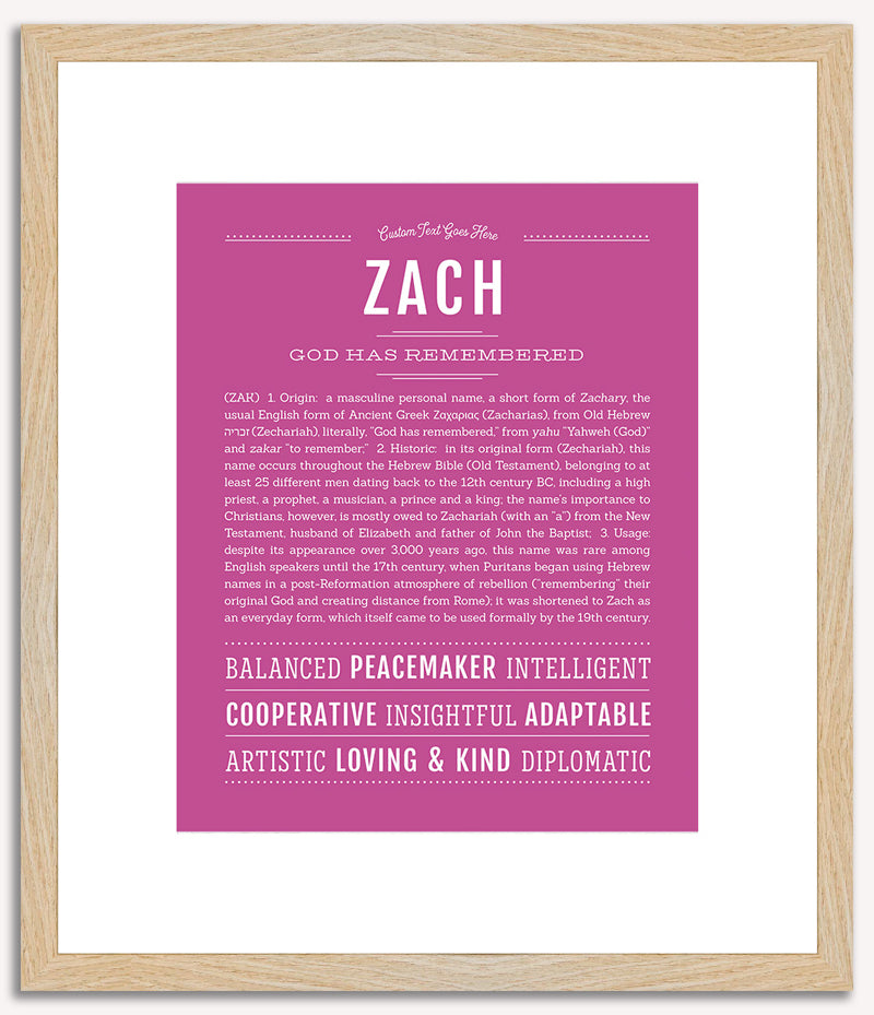 Zach | Name Art Print