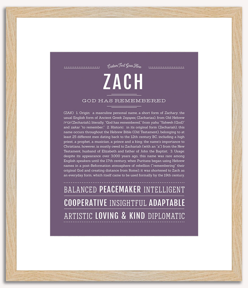 Zach | Name Art Print