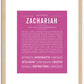 Zachariah | Name Art Print