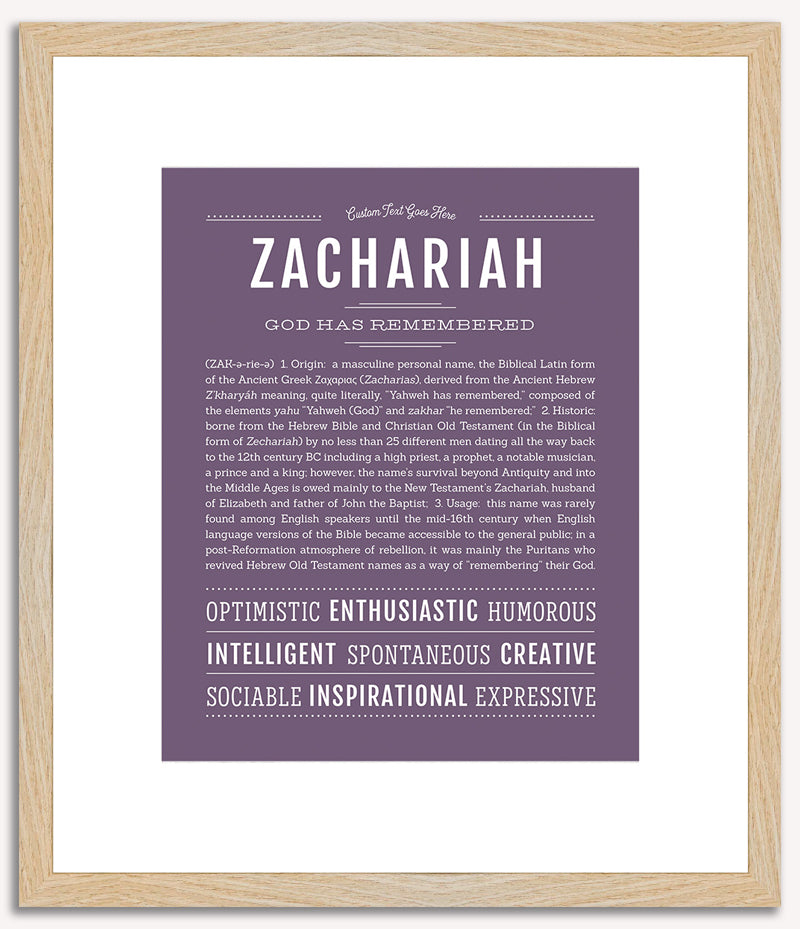 Zachariah | Name Art Print