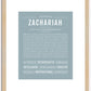 Zachariah | Name Art Print