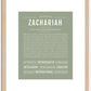 Zachariah | Name Art Print