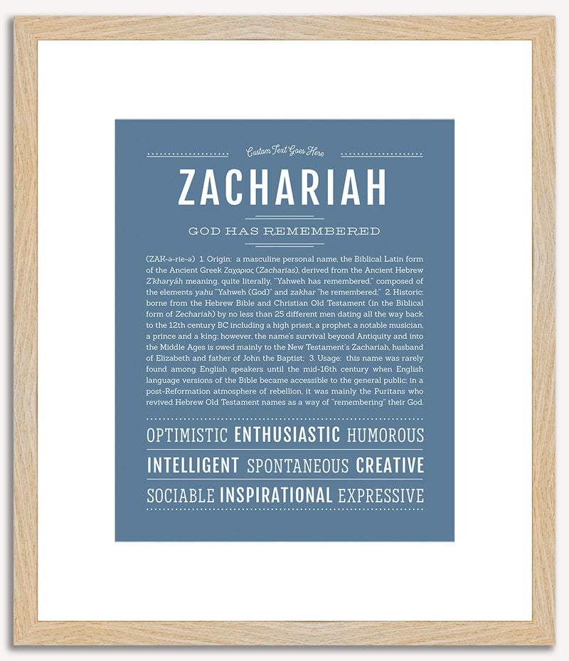 Zachariah | Name Art Print